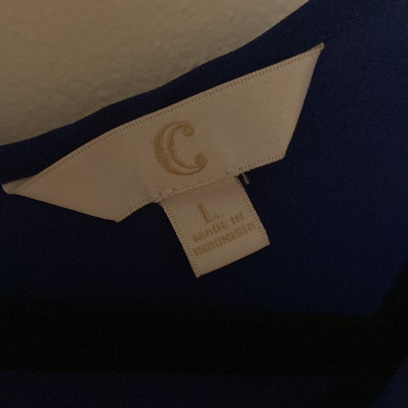 Charming Charlie Royal Blue V Neck Sleeveless Top - Picture 3 of 4